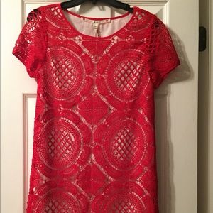 Chelsea & Violet XS Red Lace Dress